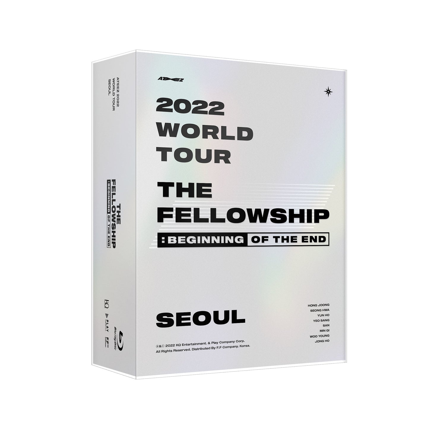 ATEEZ 'THE FELLOWSHIP OF SEOUL: BEGINNING OF THE END' BLU-RAY COVER