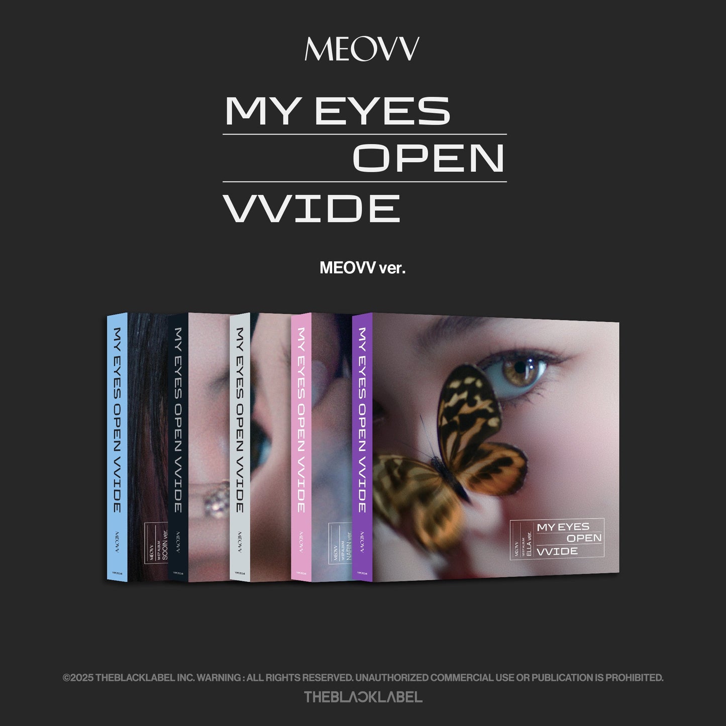 MEOVV 1ST EP ALBUM 'MY EYES OPEN VVIDE' (MEOVV) COVER