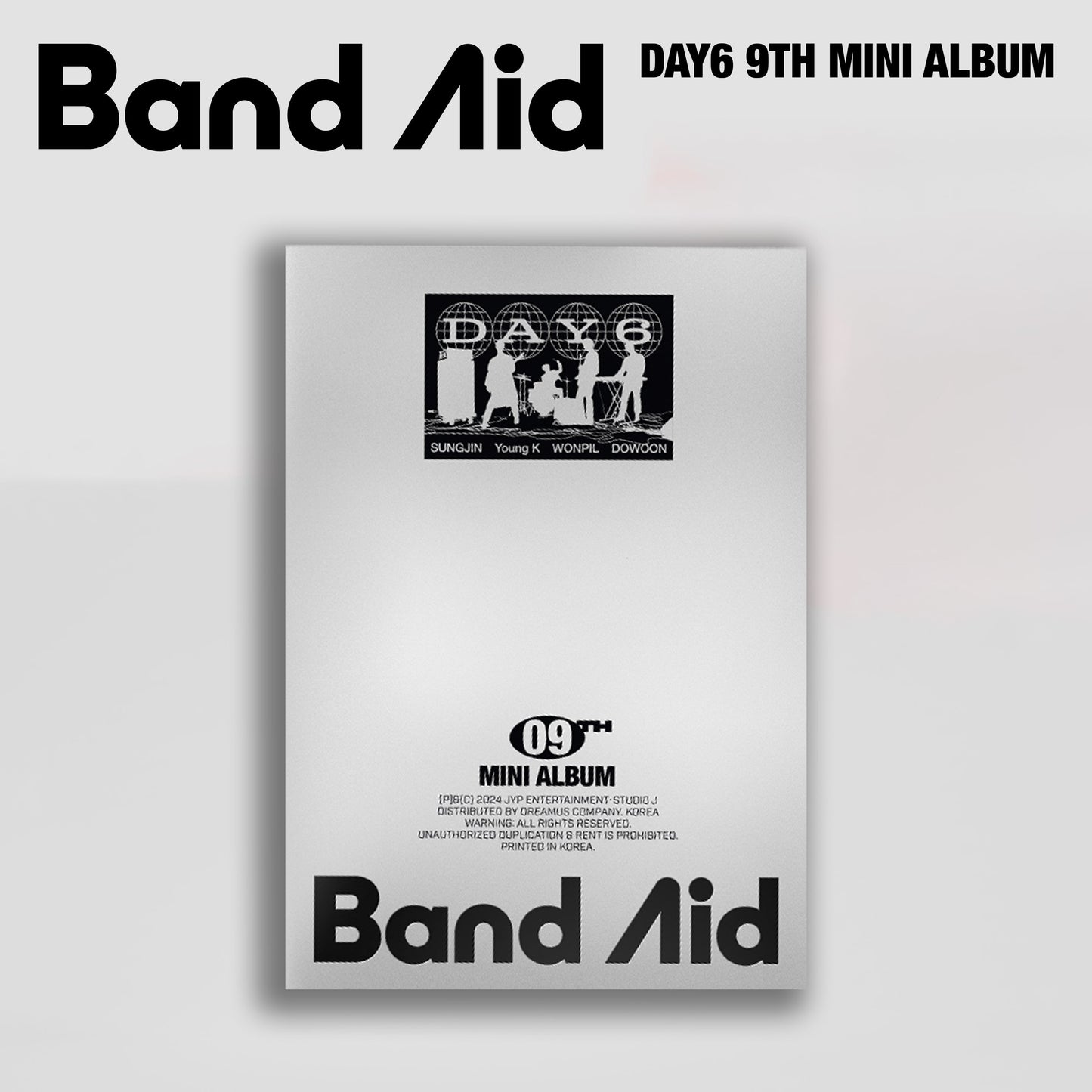 DAY6 9TH MINI ALBUM 'BAND AID' ROCK BAND VERSION COVER