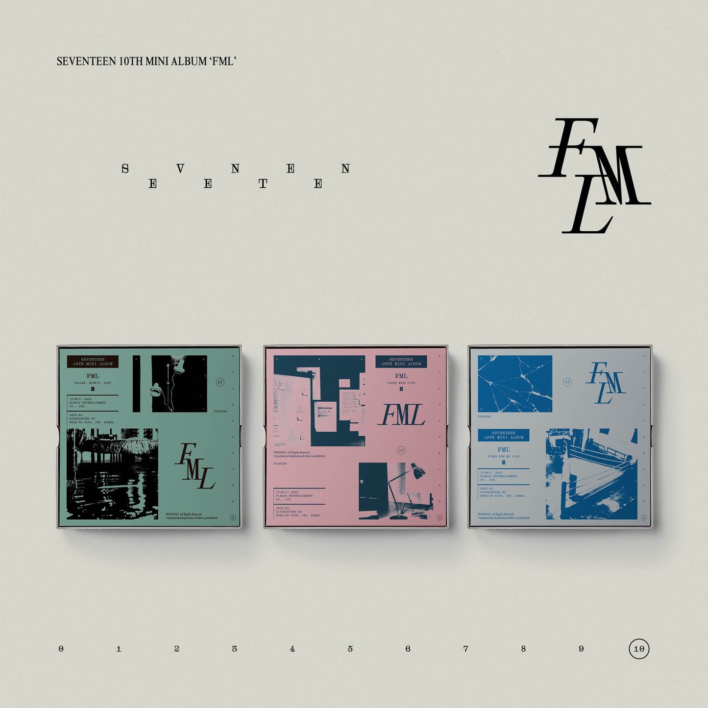 SEVENTEEN 10TH MINI ALBUM 'FML' SET COVER