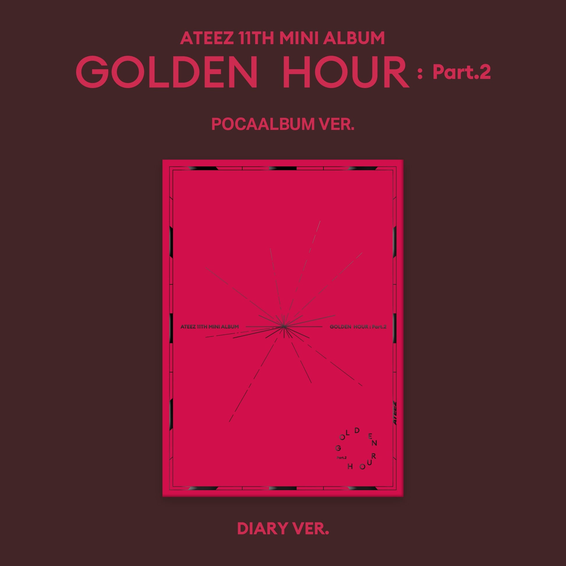 ATEEZ 11TH MINI ALBUM 'GOLDEN HOUR : PART.2' (POCA) DIARY VERSION COVER