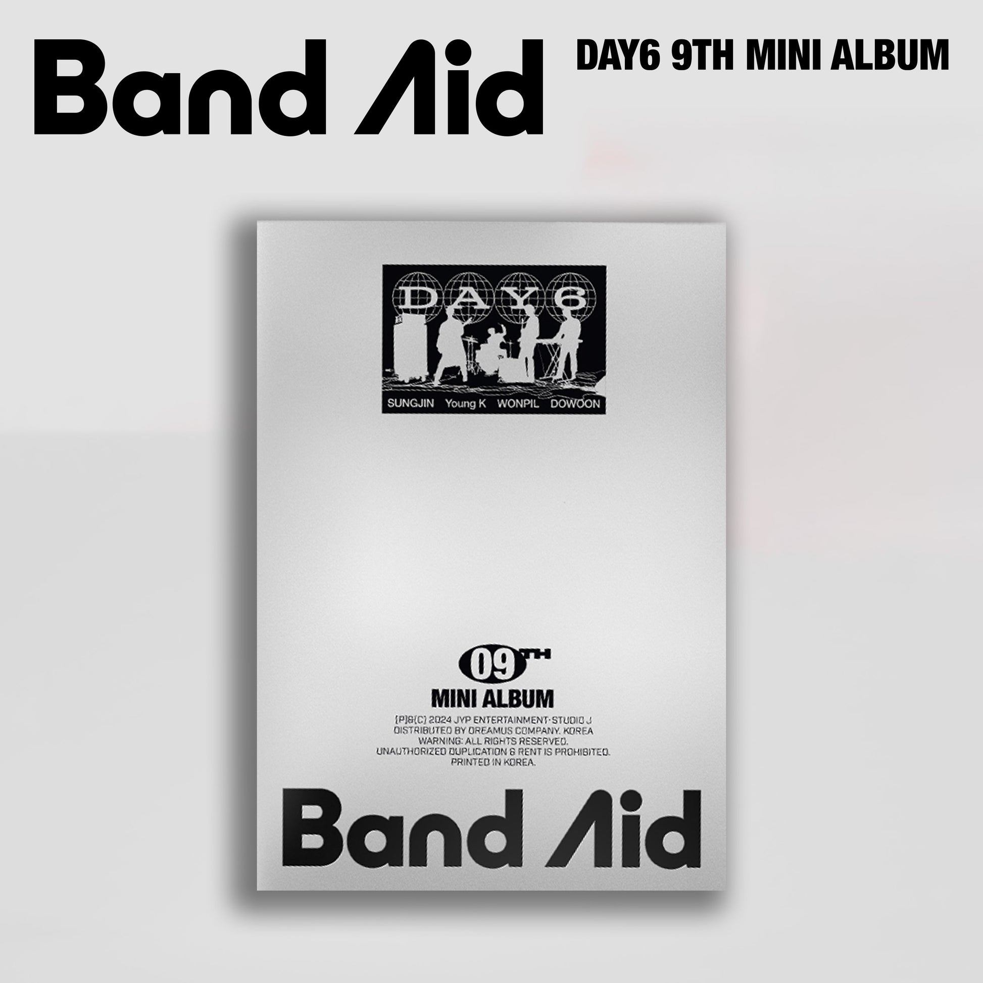 DAY6 9TH MINI ALBUM 'BAND AID' ROCK BAND VERSION COVER