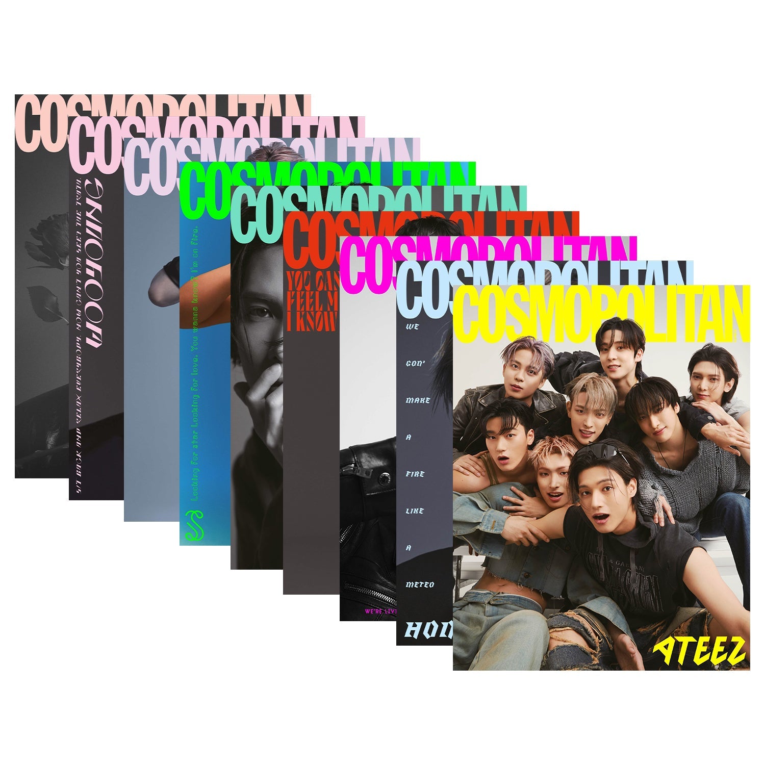 COSMOPOLITAN 'AUGUST 2023 - ATEEZ' SET COVER