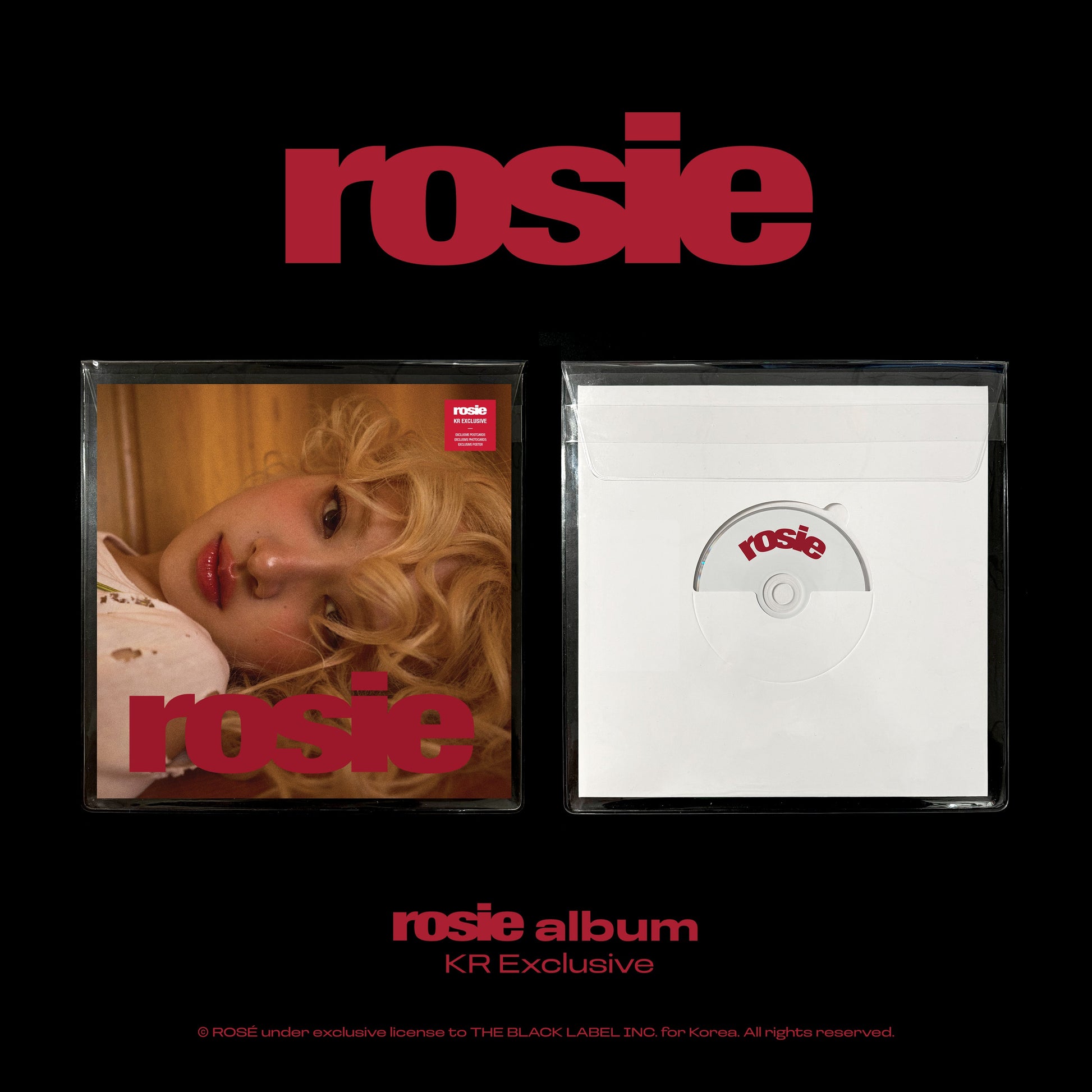 ROSÉ 1ST STUDIO ALBUM 'ROSIE' KR EXCLUSIVE VERSION COVER