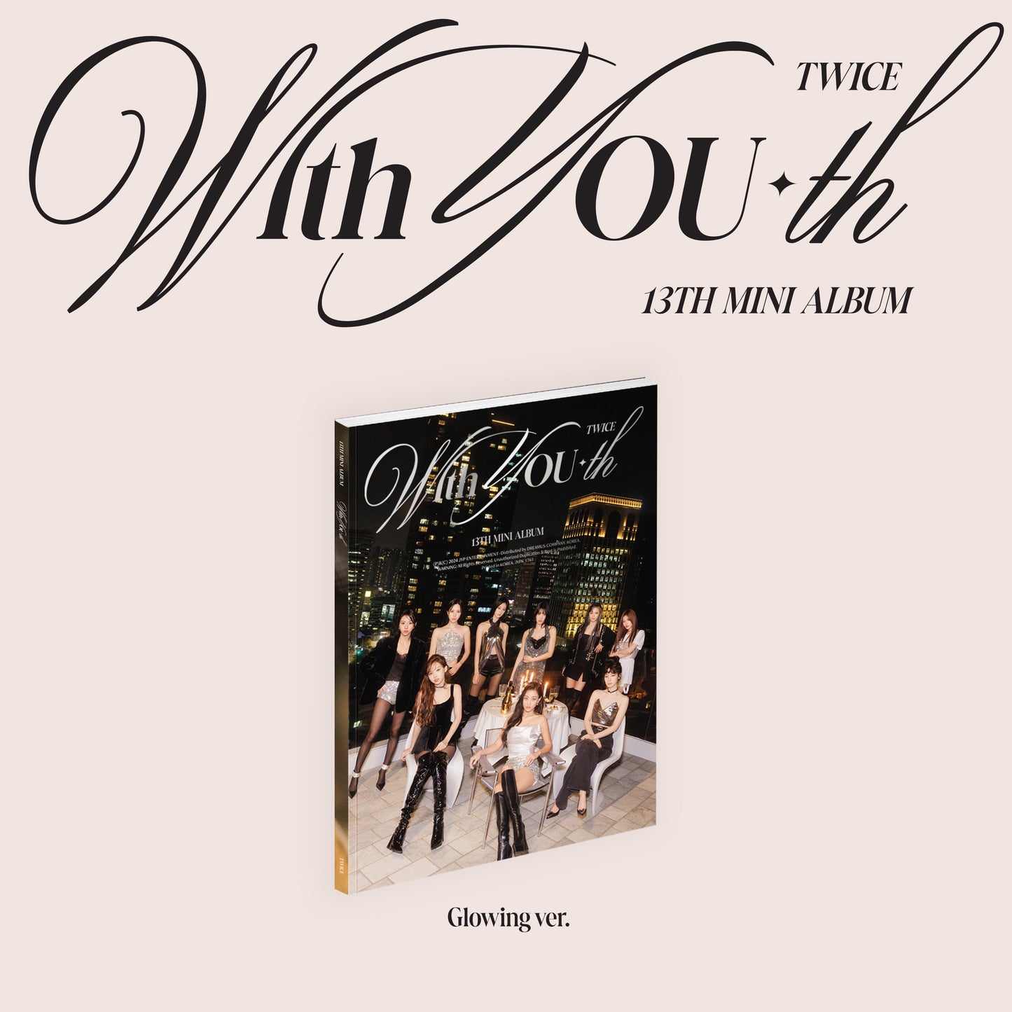 TWICE 13TH MINI ALBUM 'WITH YOU-TH' GLOWING VERSION COVER