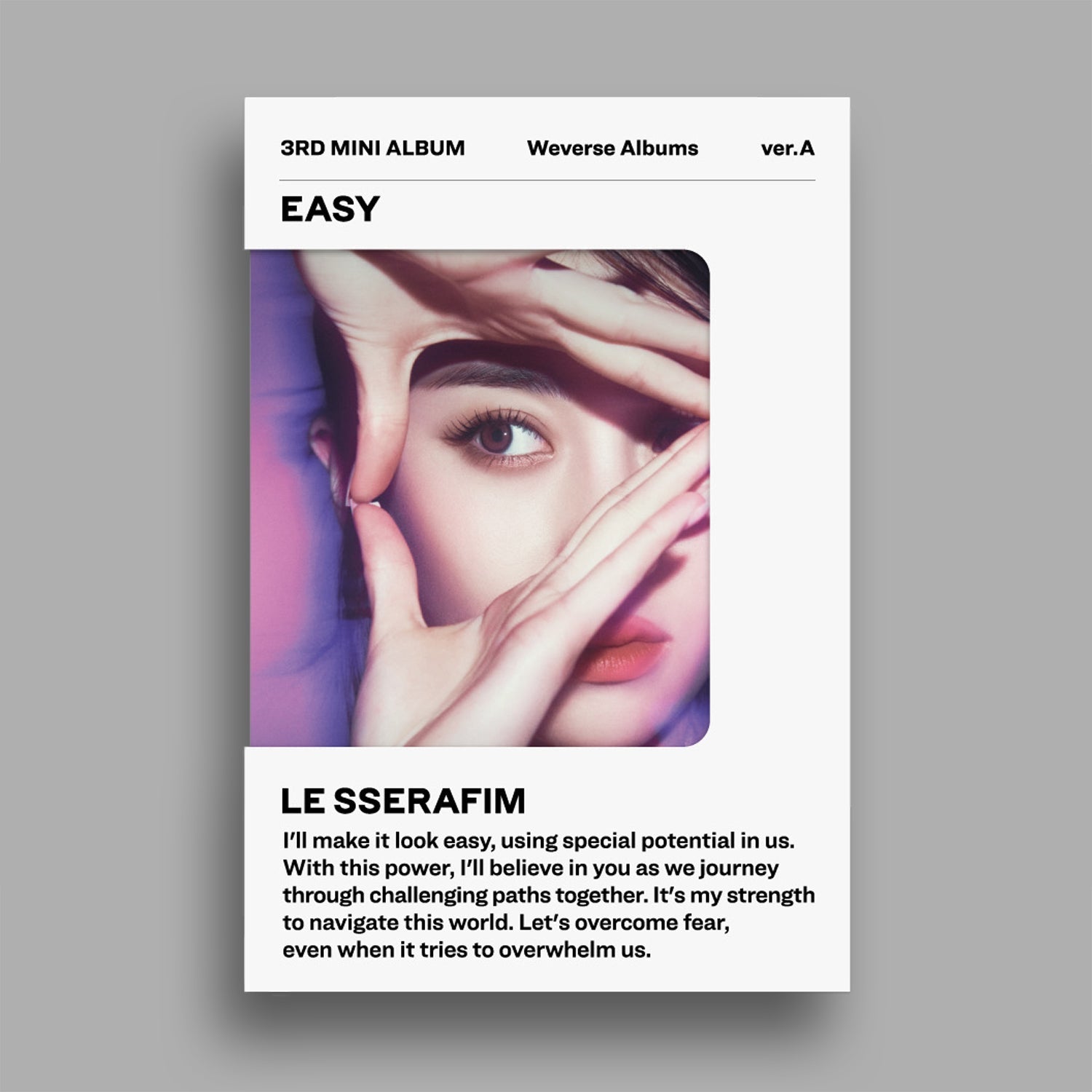 LE SSERAFIM 3RD MINI ALBUM 'EASY' (WEVERSE) A VERSION COVER