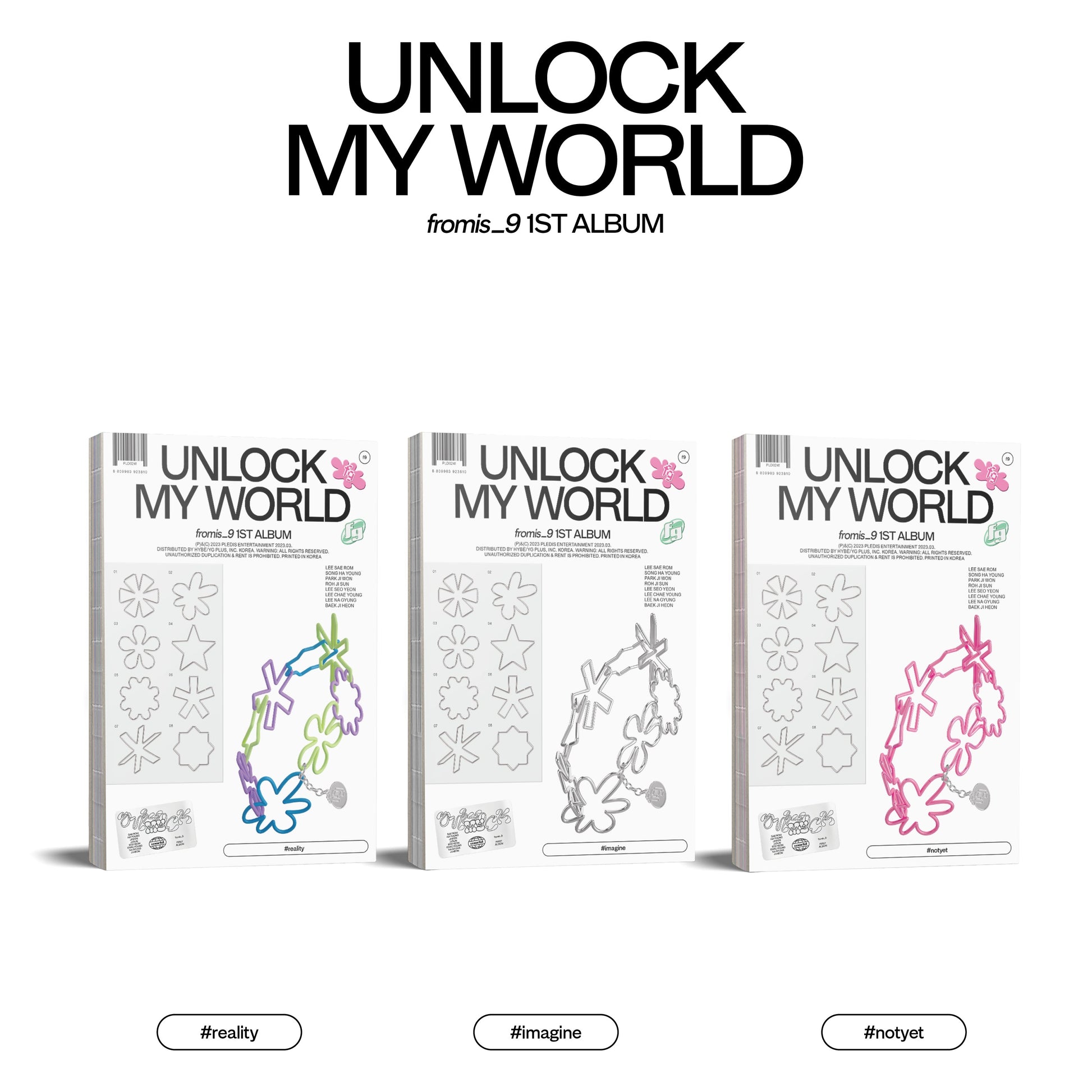 FROMIS_9 1ST ALBUM 'UNLOCK MY WORLD' SET COVER
