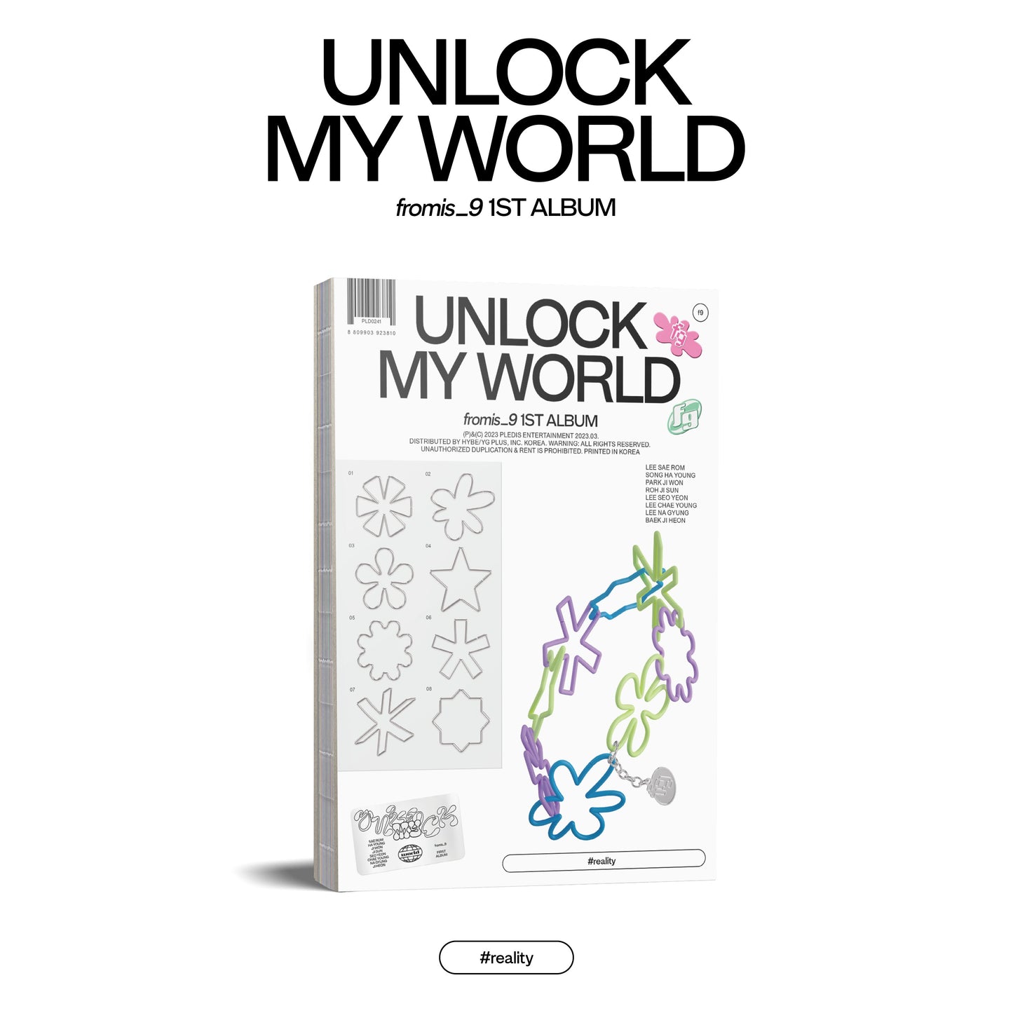 FROMIS_9 1ST ALBUM 'UNLOCK MY WORLD' REALITY VERSION COVER