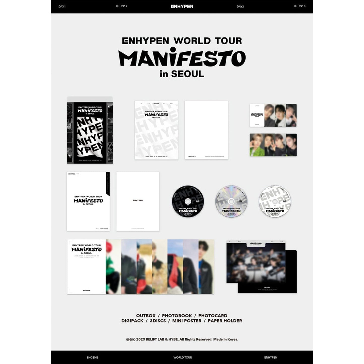 ENHYPEN WORLD TOUR 'MANIFESTO' IN SEOUL (DVD) COVER