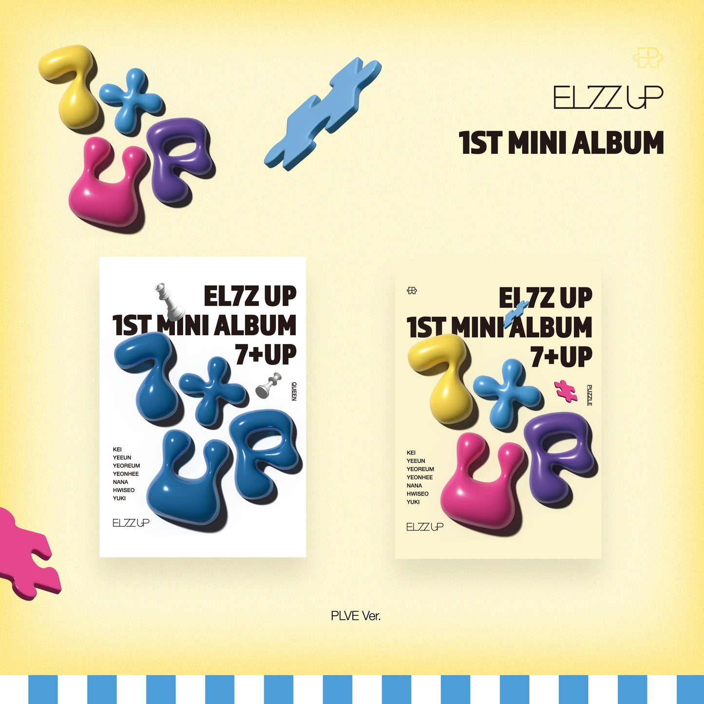 EL7Z UP 1ST MINI ALBUM '7+UP' (PLVE) SET COVER