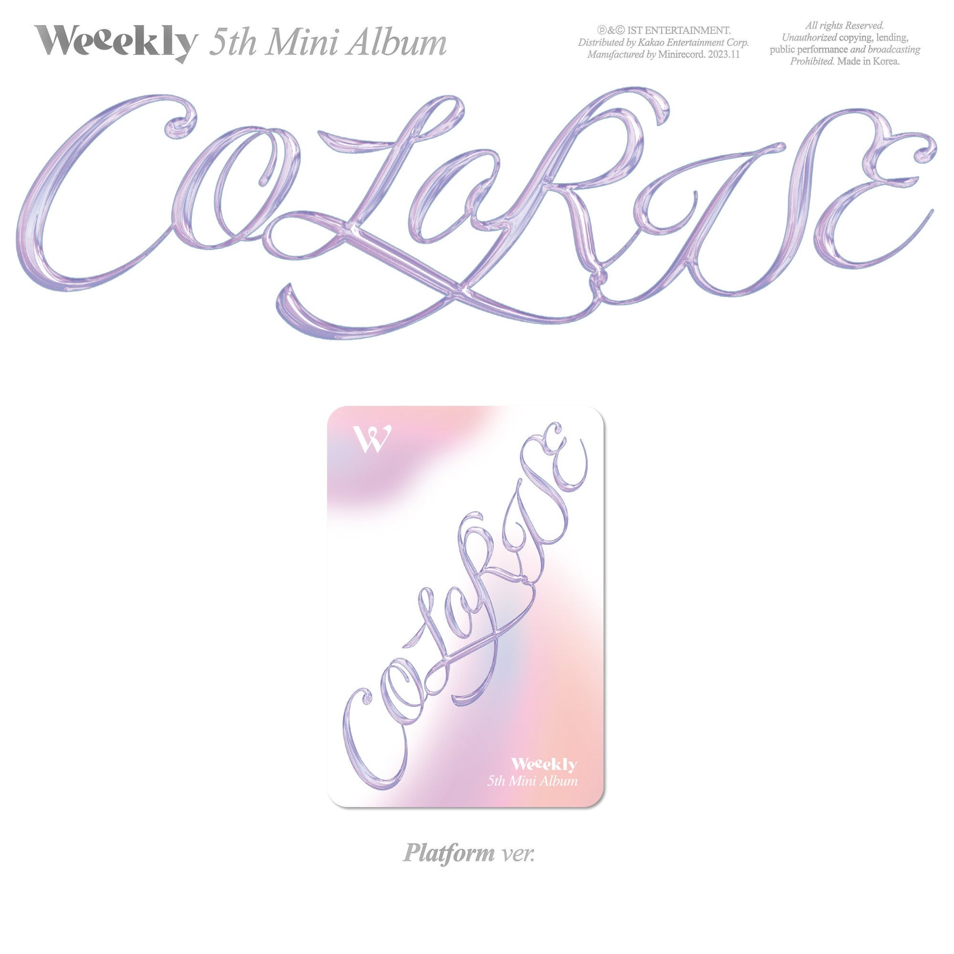 WEEEKLY 5TH MINI ALBUM 'COLORISE' (PLATFORM) COVER
