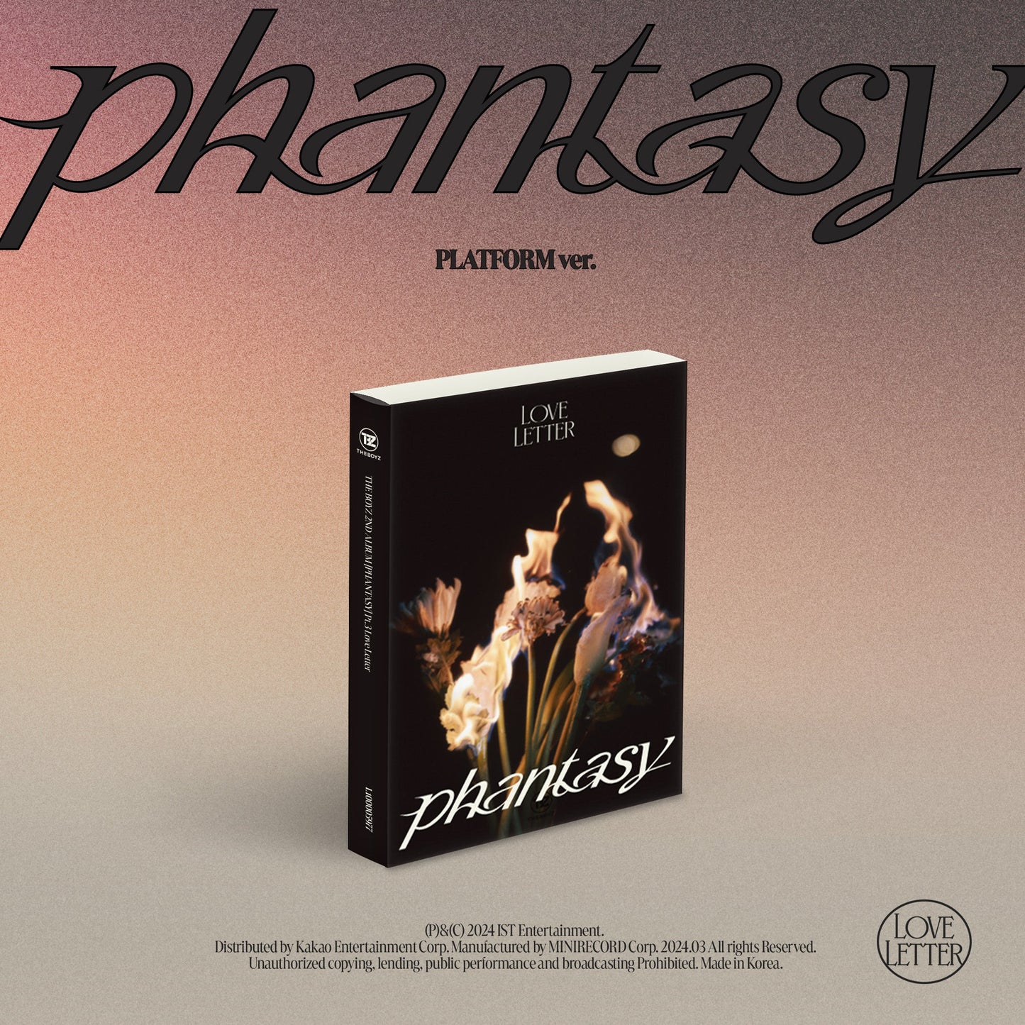 THE BOYZ 2ND ALBUM 'PHANTASY PT. 3 LOVE LETTER' (PLATFORM) SEND VERSION COVER