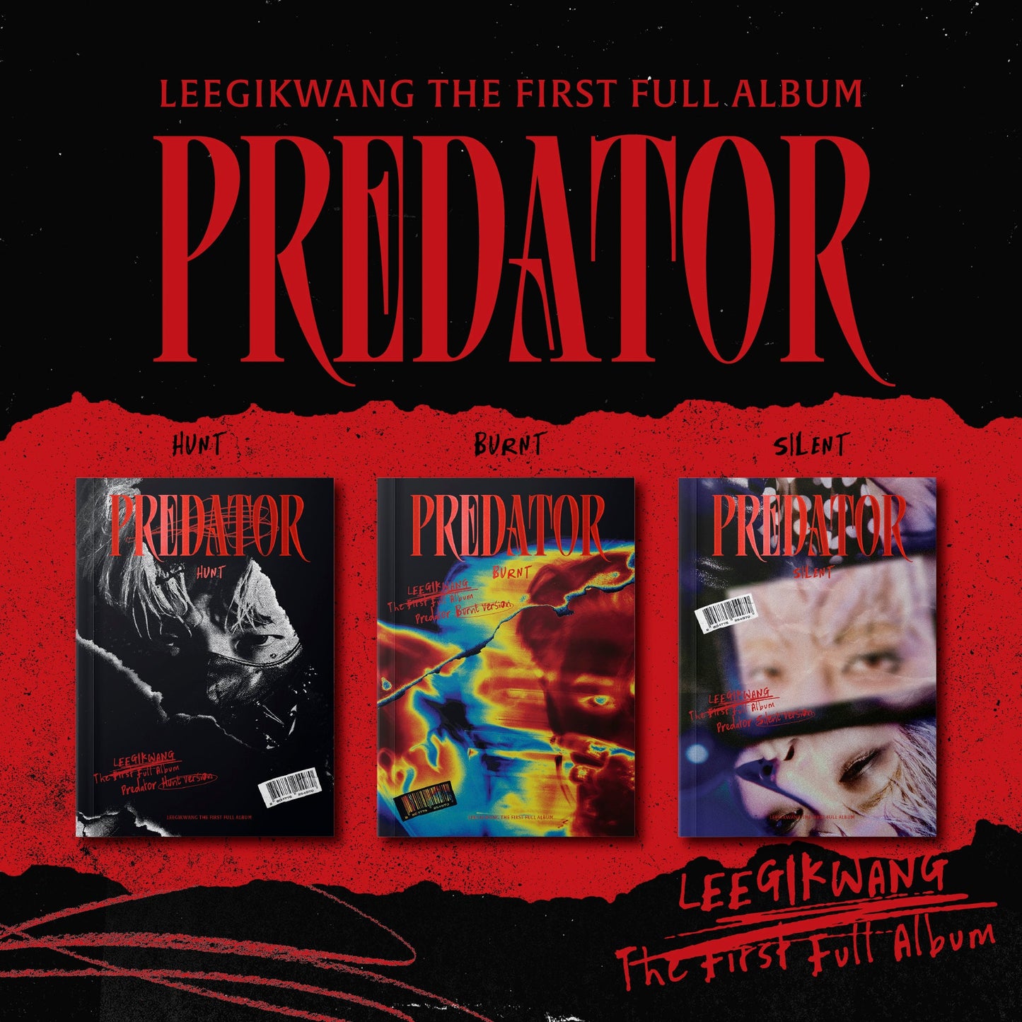 LEE GIKWANG 1ST ALBUM 'PREDATOR' COVER