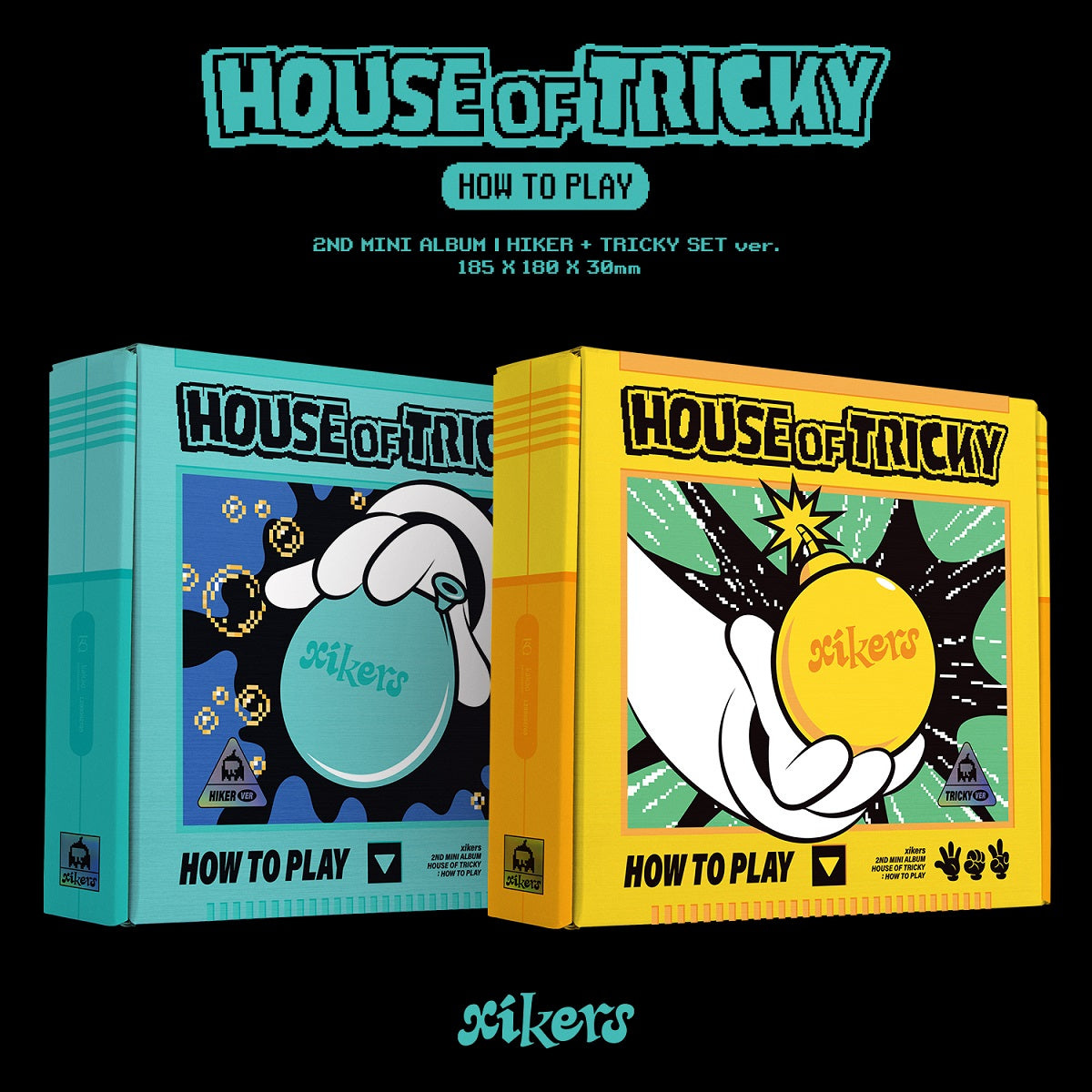 XIKERS 2ND MINI ALBUM 'HOUSE OF TRICKY : HOW TO PLAY' SET COVER