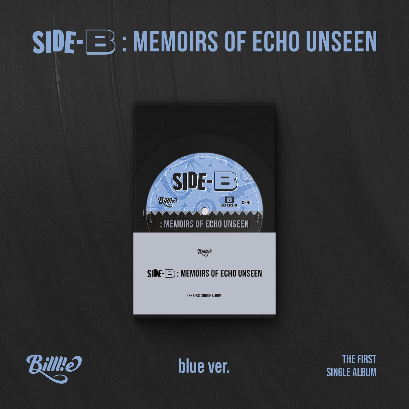BILLLIE 1ST SINGLE ALBUM 'SIDE-B : MEMOIRS OF ECHO UNSEEN' (POCA) BLUE VERSION COVER