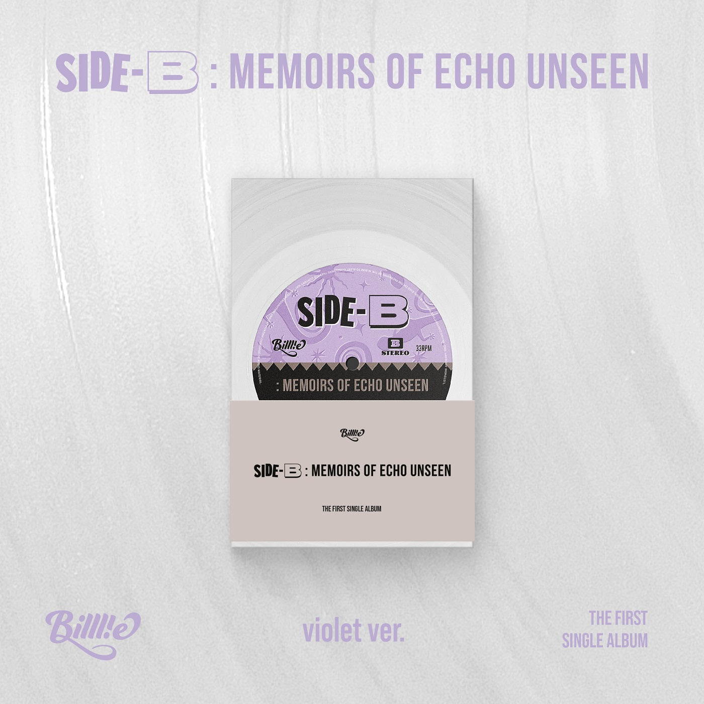 BILLLIE 1ST SINGLE ALBUM 'SIDE-B : MEMOIRS OF ECHO UNSEEN' (POCA) VIOLET VERSION COVER