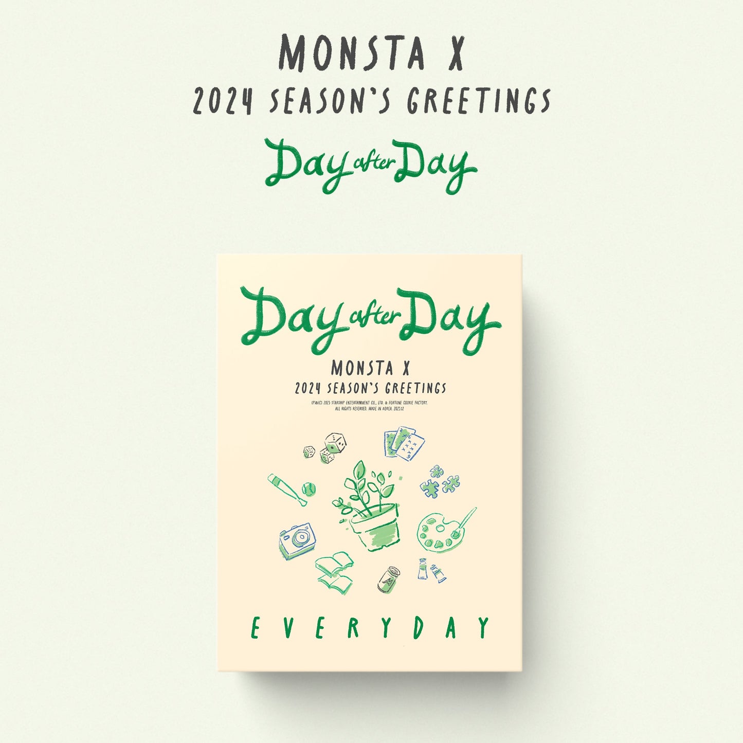 MONSTA X 2024 SEASON'S GREETINGS 'DAY AFTER DAY' EVERYDAY VERSION COVER