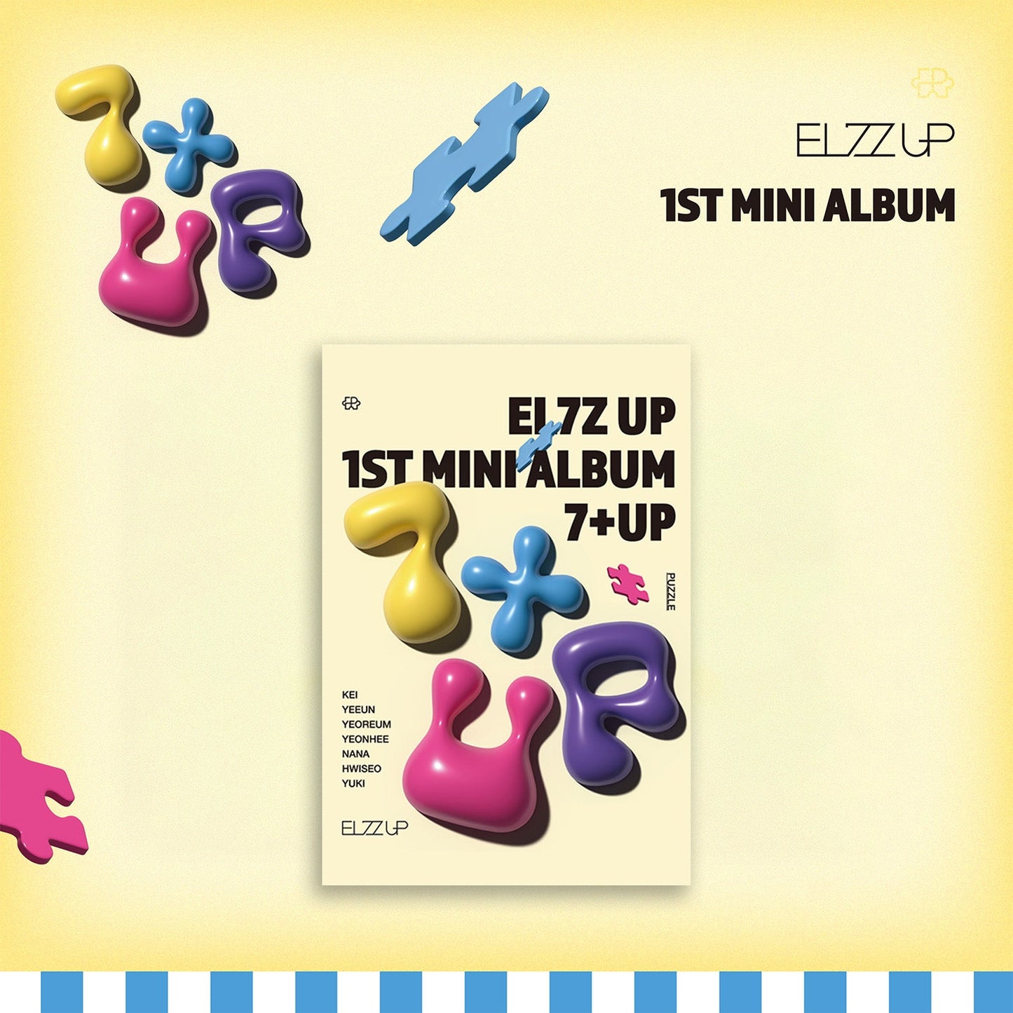 EL7Z UP 1ST MINI ALBUM '7+UP' (PLVE) PUZZLE VERSION COVER