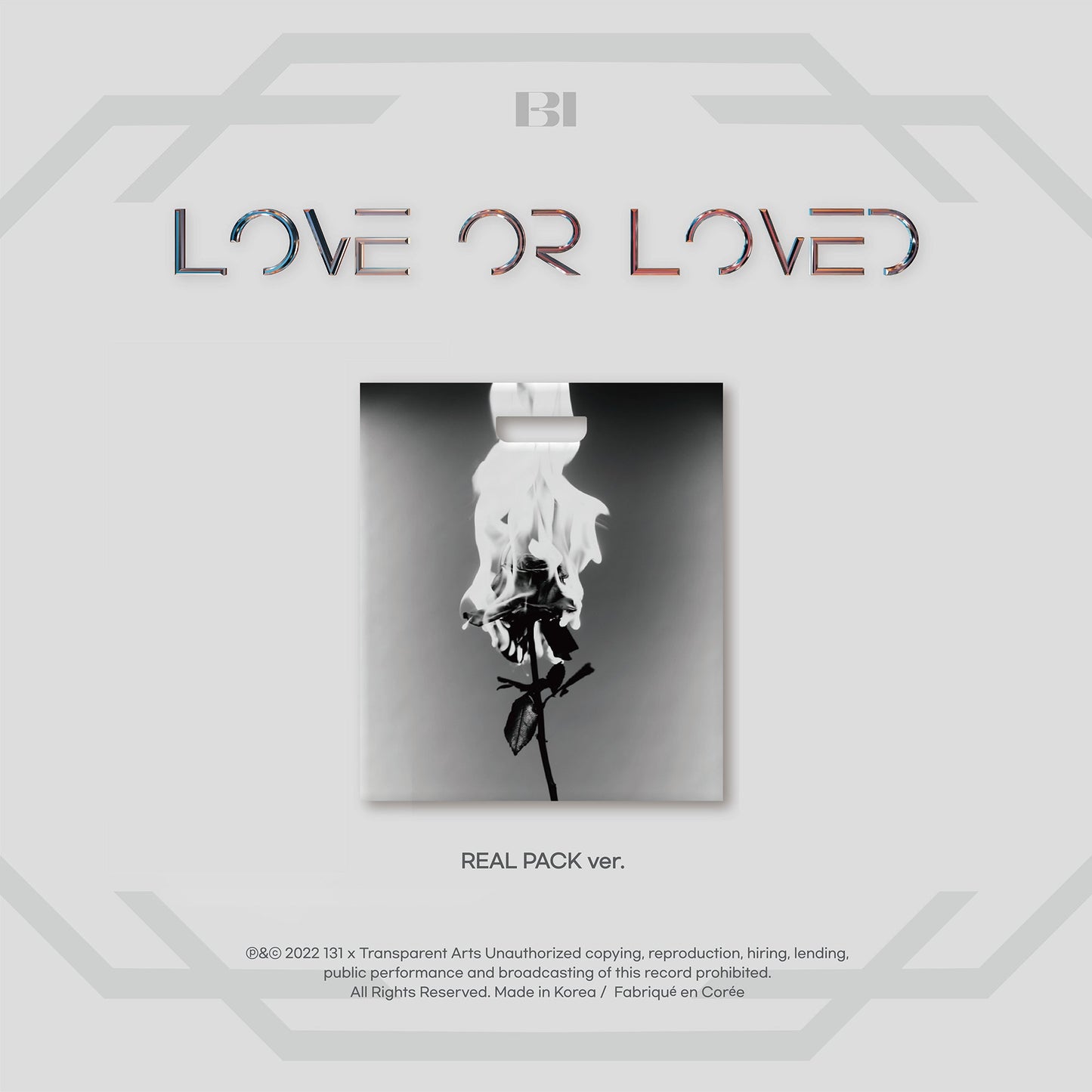B.I ALBUM 'LOVE OR LOVED PART.1' REAL PACK VERSION COVER