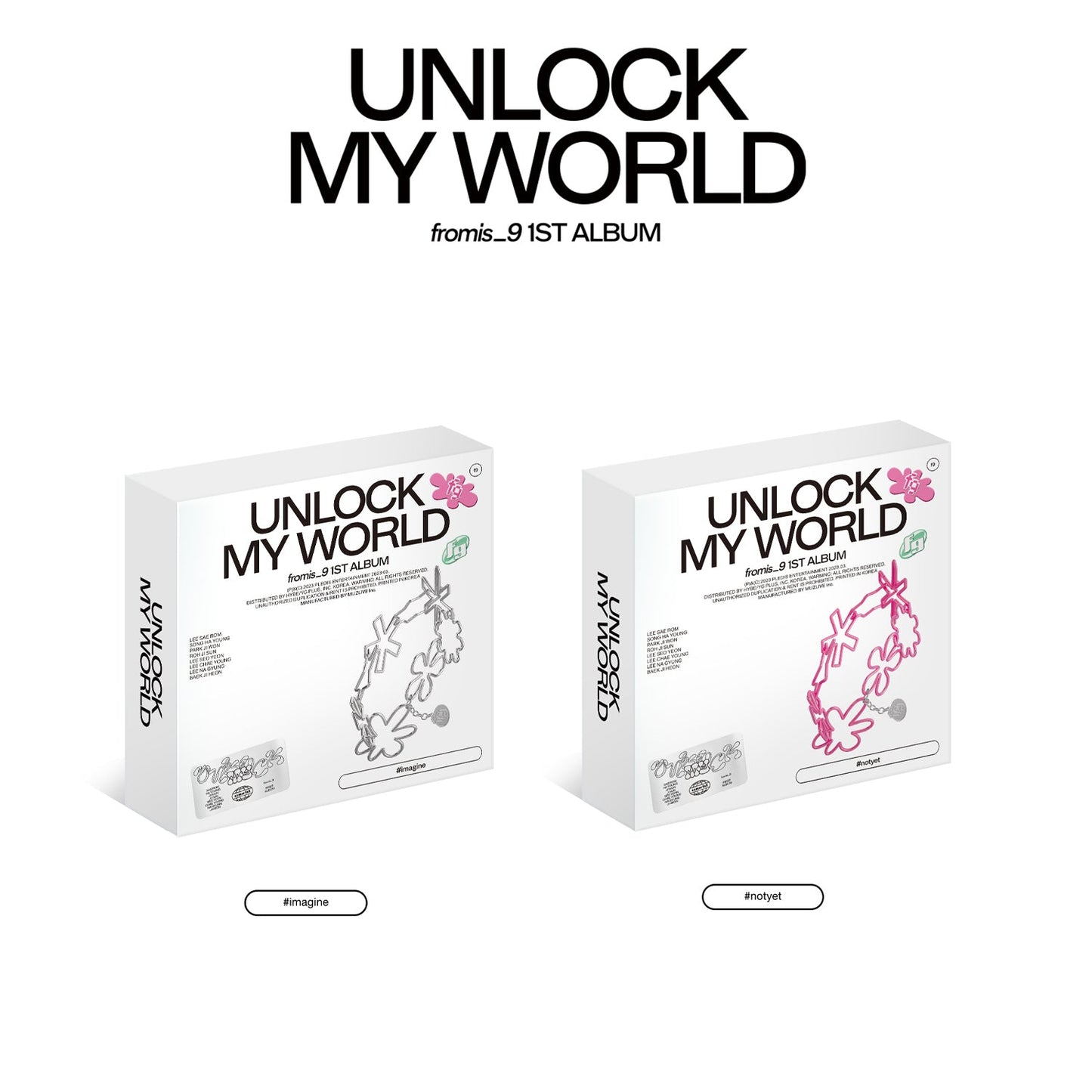 FROMIS_9 1ST ALBUM 'UNLOCK MY WORLD' (KIHNO KIT) SET COVER