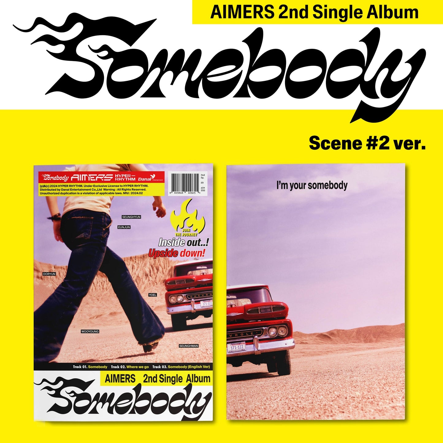 AIMERS 2ND SINGLE ALBUM 'SOMEBODY' SCENE #2 VERSION COVER