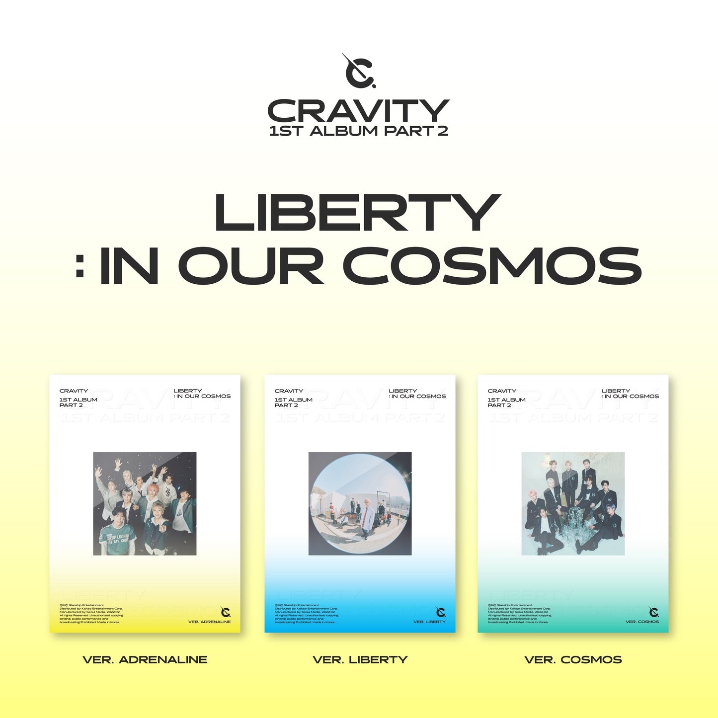 CRAVITY 1ST ALBUM PART.2 'LIBERTY : IN OUR COSMOS' set cover