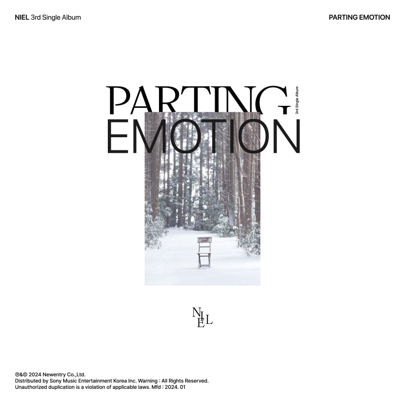 NIEL 3RD SINGLE ALBUM 'PARTING EMOTION' COVER