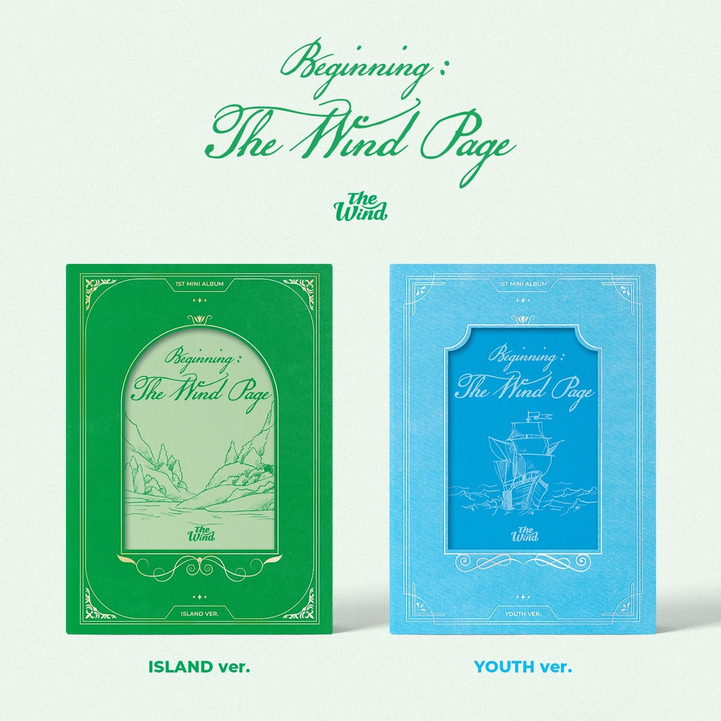 THE WIND 1ST MINI ALBUM 'BEGINNING : THE WIND PAGE' SET COVER