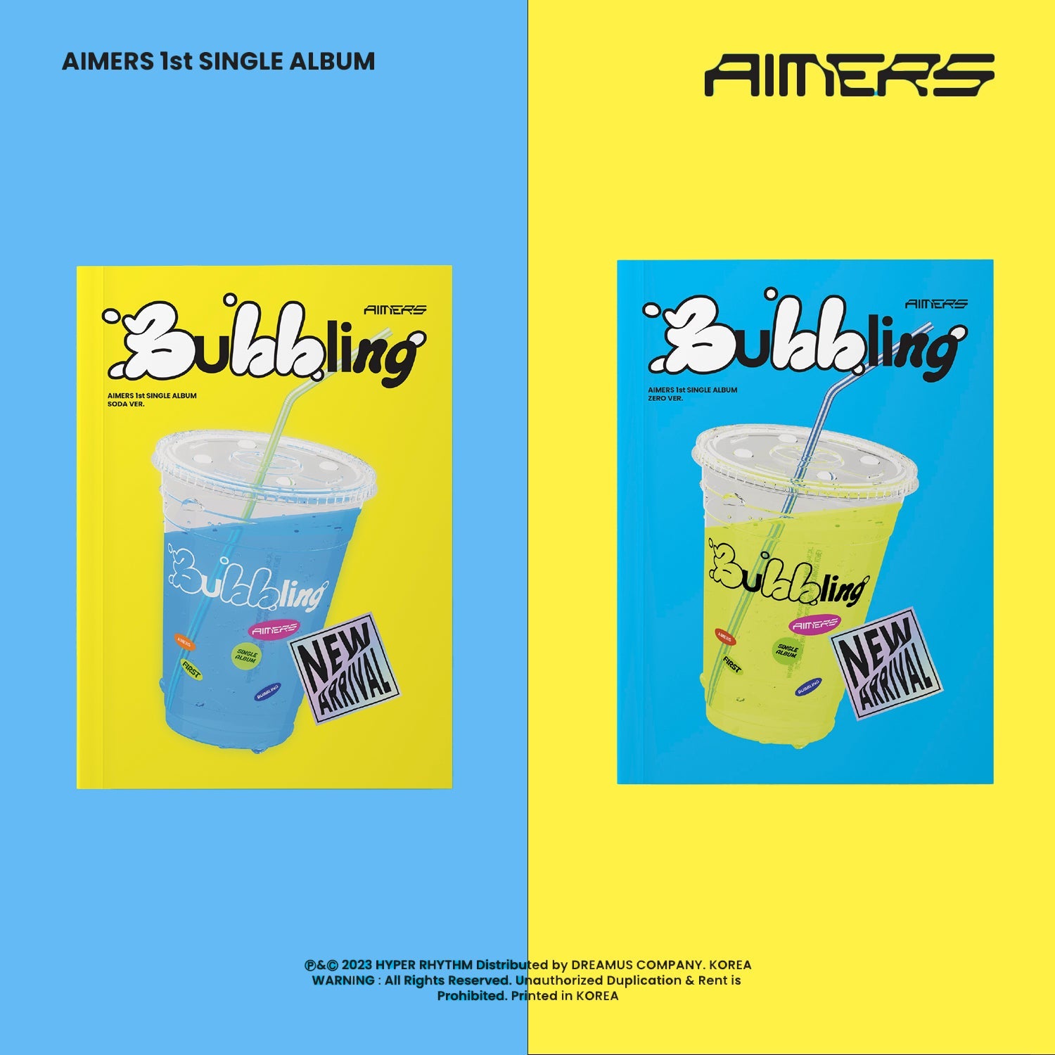 AIMERS 1ST SINGLE ALBUM 'BUBBLING' SET COVER