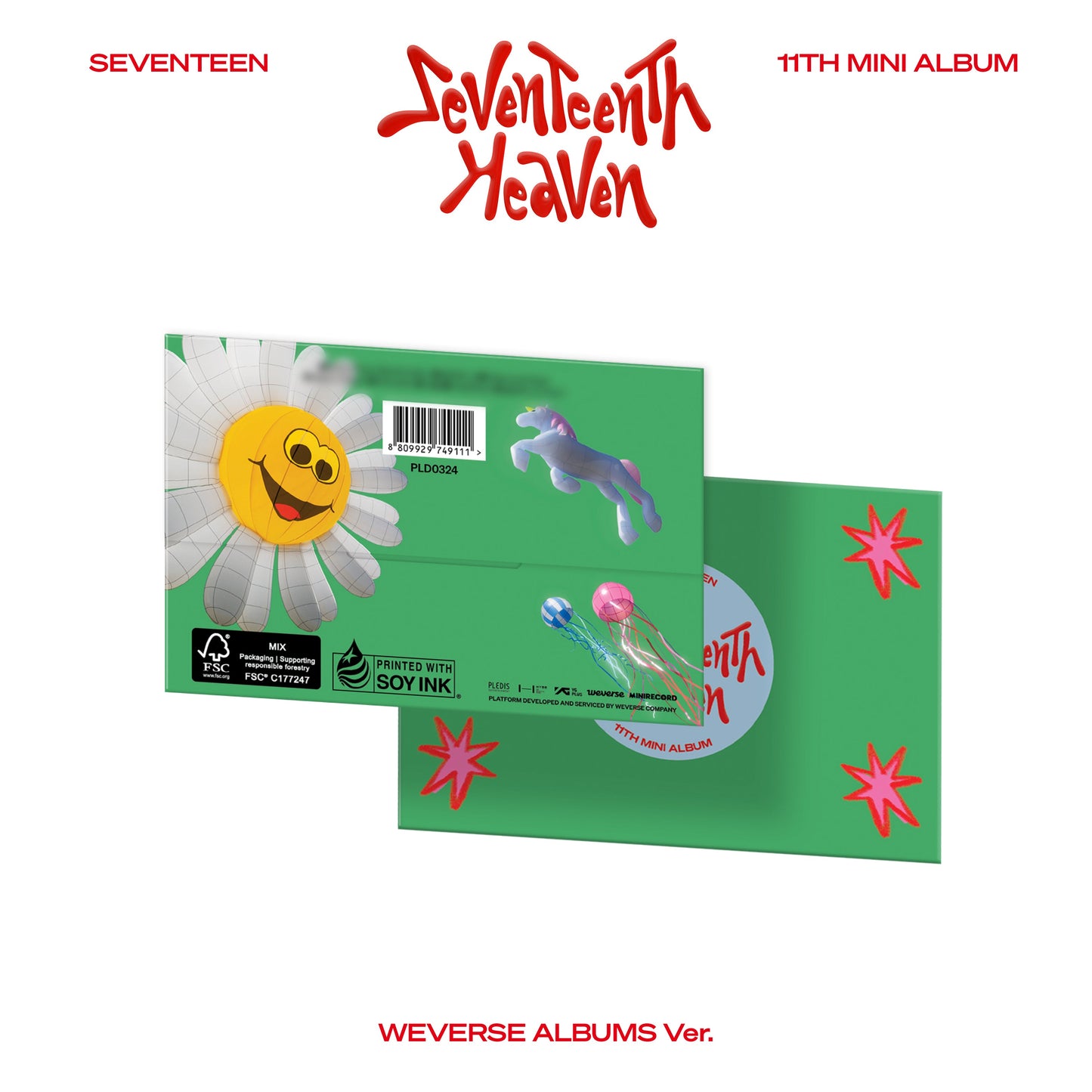 SEVENTEEN 11TH MINI ALBUM 'SEVENTEENTH HEAVEN' (WEVERSE) COVER