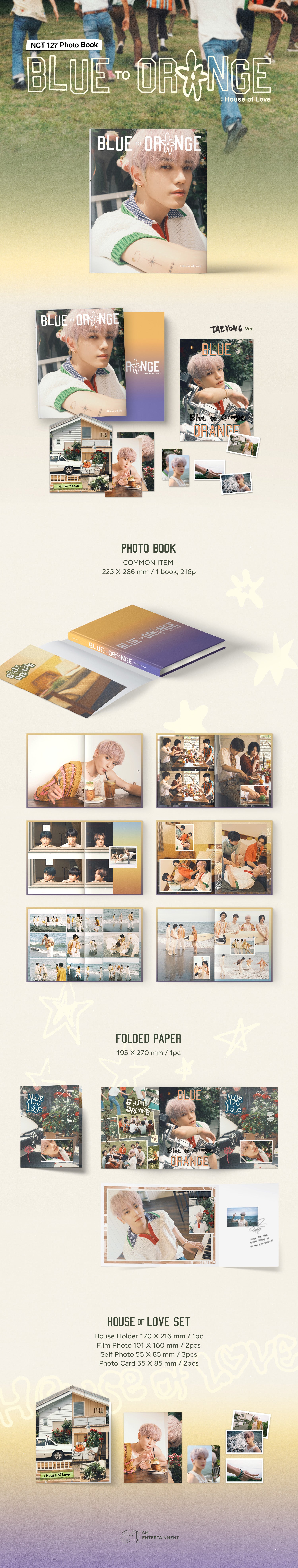 NCT 127 PHOTOBOOK 'BLUE TO ORANGE : HOUSE OF LOVE' TAEYONG DETAIL