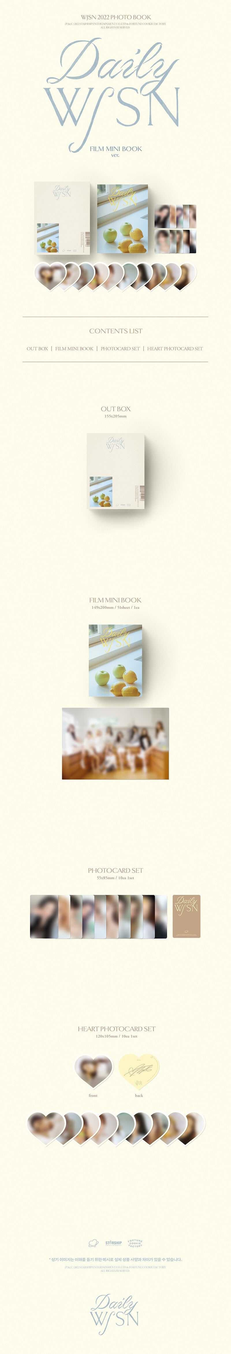 WJSN 2022 PHOTOBOOK 'DAILY WJSN' FILM MINI BOOK DETAIL